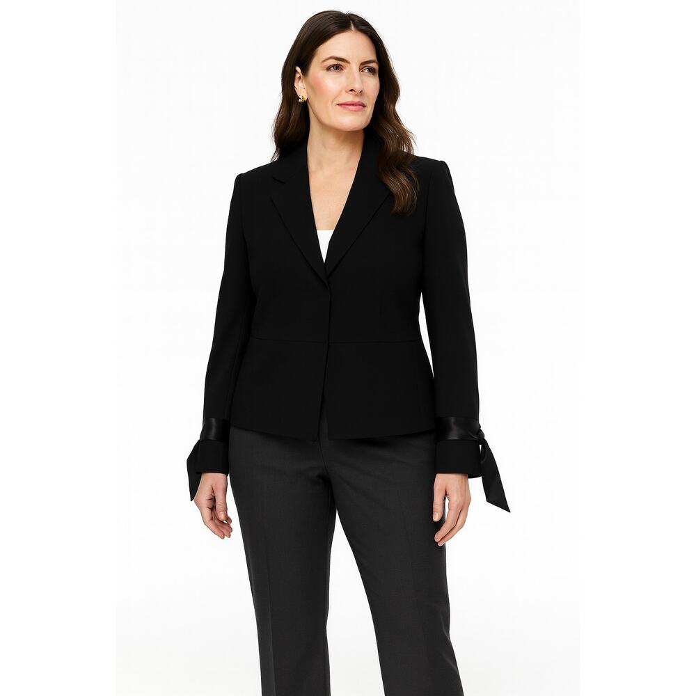 Guidotti Sport Milano Womens Blazer Jacket Size 46 Black Luxury Corpcore Office